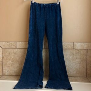 Stretchy Denim Bell Bottom Pants